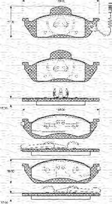 MAGNETI MARELLI 363702161099 -  Комплект тормозных колодок, дисковый тормоз